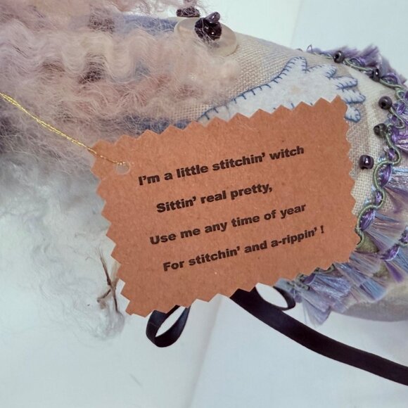 Folk Art Stitch Witch Sewing Push Pin Doll Primitive Artist Sign Crafting Gift - Picture 9 of 14